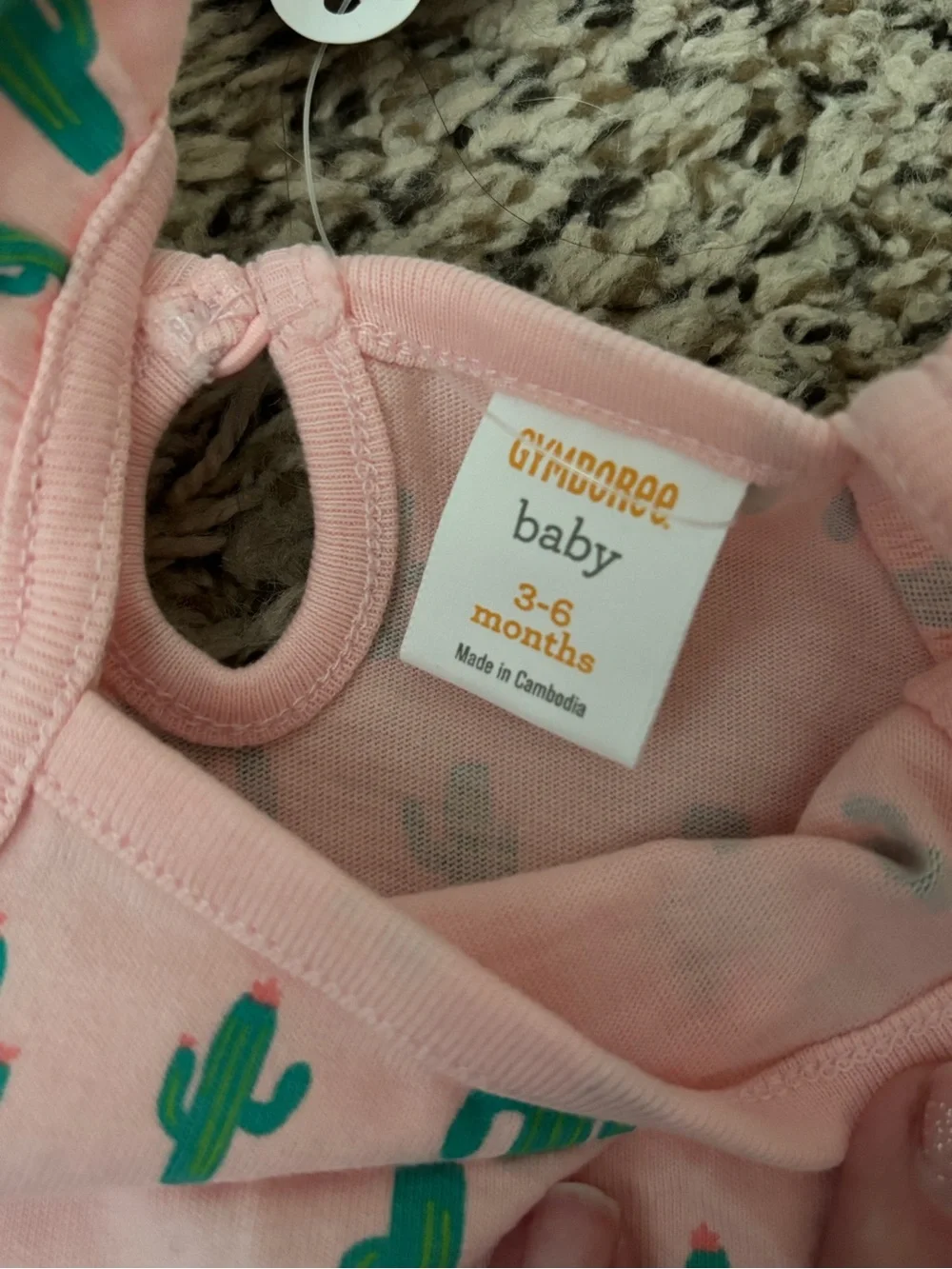 Gymboree Pink Cactus-Print Baby Romper